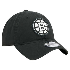 Boston Bruins New Era Stamp Fabric Applique 9TWENTY Adjustable Hat - Black Hats