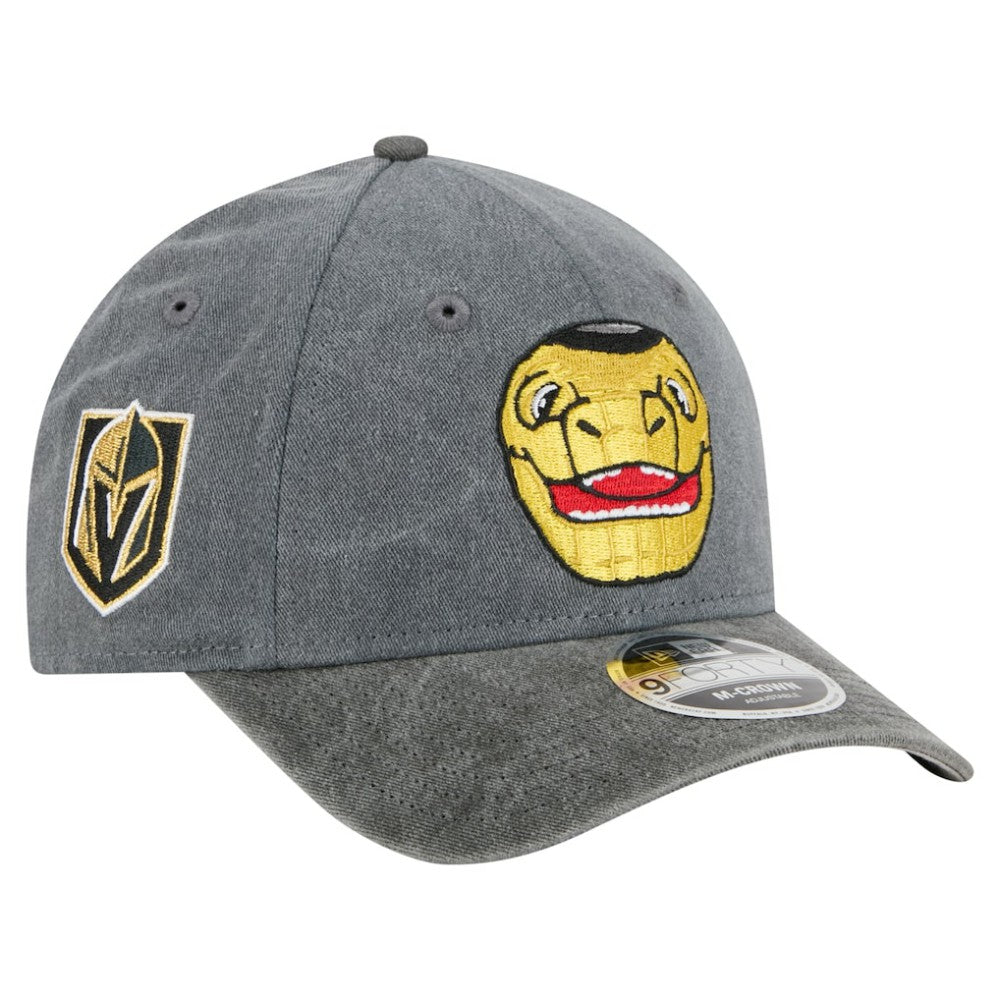 Vegas Golden Knights New Era Mascot 2-Tone 9FORTY Adjustable Hat - Charcoal/Black Hats