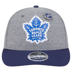 Toronto Maple Leafs New Era Wool Pin Low Profile 9FIFTY Snapback Hat - Gray/Blue Hats