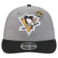 Pittsburgh Penguins New Era Wool Pin Low Profile 9FIFTY Snapback Hat - Gray/Black Hats