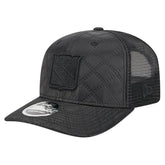 New York Rangers New Era Quilted Nylon 9SEVENTY Adjustable Trucker Hat - Black Hats