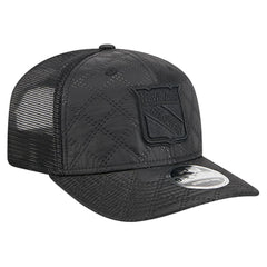 New York Rangers New Era Quilted Nylon 9SEVENTY Adjustable Trucker Hat - Black Hats