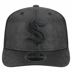 Seattle Kraken New Era Quilted Nylon 9SEVENTY Adjustable Trucker Hat - Black Hats