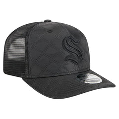 Seattle Kraken New Era Quilted Nylon 9SEVENTY Adjustable Trucker Hat - Black Hats