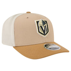 Vegas Golden Knights New Era Two-Tone Trucker 9SEVENTY Stretch Snap Adjustable Hat - Tan/Light Brown Hats