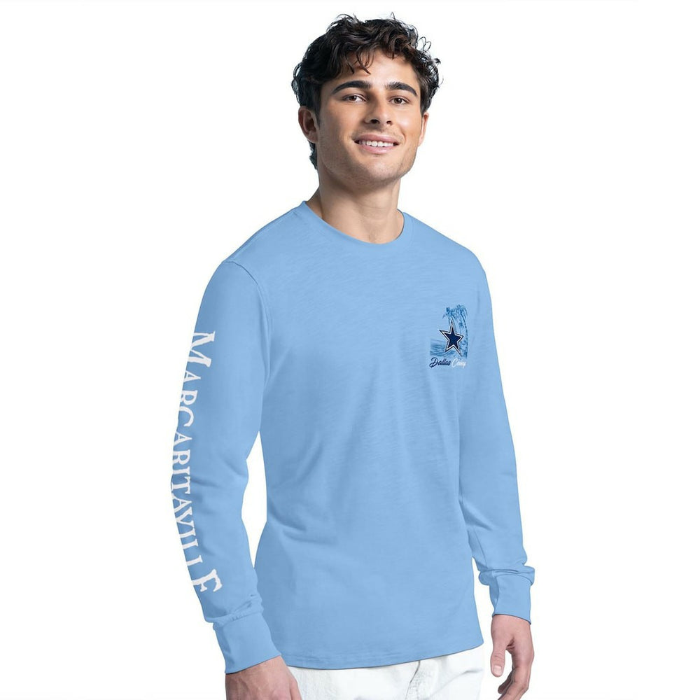 Dallas Cowboys G-III Sports by Carl Banks Margaritaville It's Five O'Clock Somewhere Long Sleeve T-Shirt - Light Blue on sale