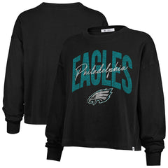 Philadelphia Eagles '47 Women's Plus Size Muse Sydney Long Sleeve T-Shirt - Black outlet