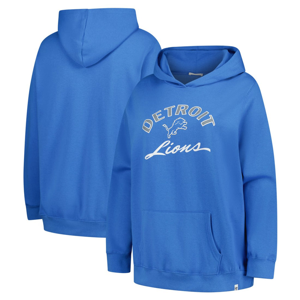 Detroit Lions '47 Women's Plus Size Whirlwind Naomi Hoodie - Blue sale