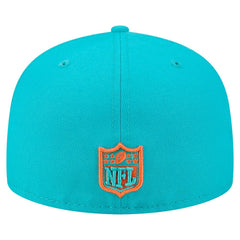 Miami Dolphins New Era Oversized 59FIFTY Fitted Hat - Aqua outlet