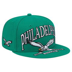 Philadelphia Eagles New Era Throwback Oversized 59FIFTY Fitted Hat - Kelly Green sale