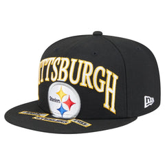 Pittsburgh Steelers New Era Oversized 59FIFTY Fitted Hat - Black cheap