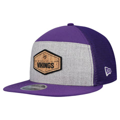 Minnesota Vikings New Era Cork Split Panel 9FIFTY Trucker Snapback Hat - Gray/Purple online