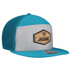 Jacksonville Jaguars New Era Cork Split Panel 9FIFTY Trucker Snapback Hat - Gray/Teal online