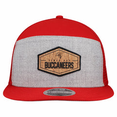 Tampa Bay Buccaneers New Era Cork Split Panel 9FIFTY Trucker Snapback Hat - Gray/Red discount