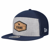 Tennessee Titans New Era Cork Split Panel 9FIFTY Trucker Snapback Hat - Gray/Navy sale