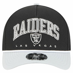 Las Vegas Raiders New Era Arch COOLERA 9FORTY A-Frame M-Crown Adjustable Hat - Black for sale