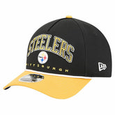 Pittsburgh Steelers New Era Arch COOLERA 9FORTY A-Frame M-Crown Adjustable Hat - Black discount