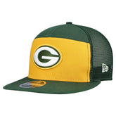 Green Bay Packers New Era Outdoor Split Panel 9FIFTY Snapback Hat - Gold/Green sale