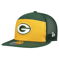 Green Bay Packers New Era Outdoor Split Panel 9FIFTY Snapback Hat - Gold/Green sale