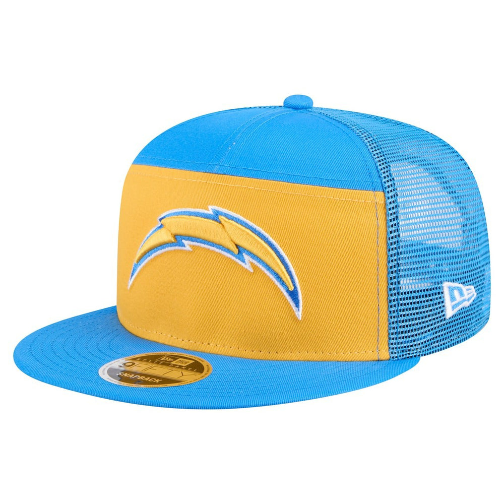 Los Angeles Chargers New Era Outdoor Split Panel 9FIFTY Snapback Hat - Gold/Powder Blue online