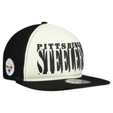 Pittsburgh Steelers New Era Cutout A-Frame 9FIFTY Snapback Hat - Cream/Black online