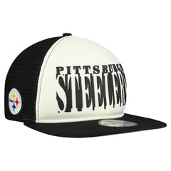 Pittsburgh Steelers New Era Cutout A-Frame 9FIFTY Snapback Hat - Cream/Black online