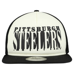 Pittsburgh Steelers New Era Cutout A-Frame 9FIFTY Snapback Hat - Cream/Black online