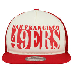San Francisco 49ers New Era Cutout A-Frame 9FIFTY Snapback Hat - Cream/Scarlet cheap