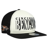Cincinnati Bengals New Era Throwback Cutout A-Frame 9FIFTY Snapback Hat - Cream/Black sale