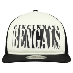 Cincinnati Bengals New Era Throwback Cutout A-Frame 9FIFTY Snapback Hat - Cream/Black sale