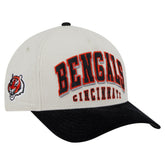 Cincinnati Bengals New Era Head Two-Tone Sided Corduroy 9FORTY A-Frame Adjustable Hat - Cream/Black sale