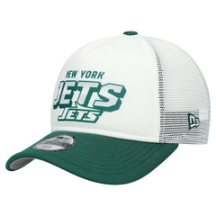 New York Jets New Era Youth Streak 9FORTY A-Frame Adjustable Hat - White/Green sale
