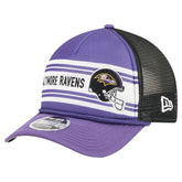 Baltimore Ravens New Era Linear A-Frame 9FORTY Adjustable Hat - Purple on sale