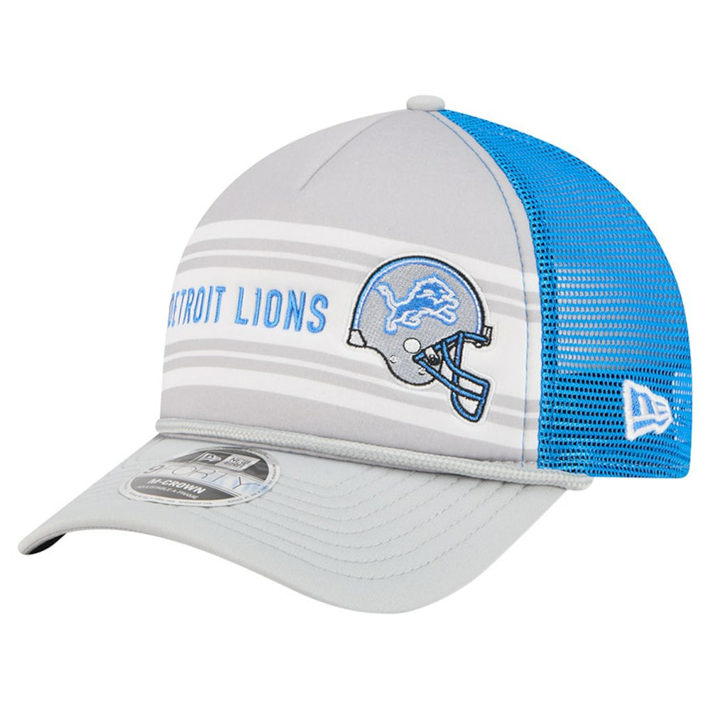 Detroit Lions New Era Linear A-Frame 9FORTY Adjustable Hat - Gray on sale