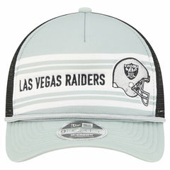 Las Vegas Raiders New Era Linear A-Frame 9FORTY Adjustable Hat - Silver discount
