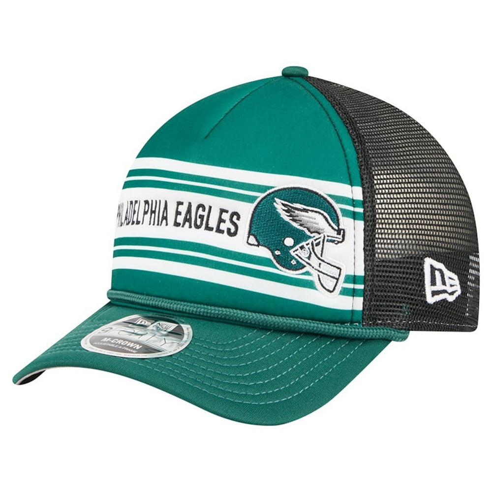 Philadelphia Eagles New Era Linear A-Frame 9FORTY Adjustable Hat - Green on sale