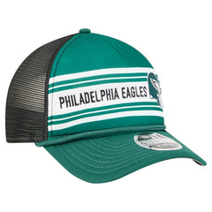Philadelphia Eagles New Era Linear A-Frame 9FORTY Adjustable Hat - Green on sale