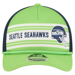 Seattle Seahawks New Era Linear A-Frame 9FORTY Adjustable Hat - Neon Green discount