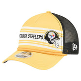 Pittsburgh Steelers New Era Linear A-Frame 9FORTY Adjustable Hat - Gold discount