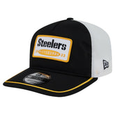 Pittsburgh Steelers New Era Patch 19TWENTY Adjustable Hat - Black/White on sale