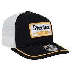 Pittsburgh Steelers New Era Patch 19TWENTY Adjustable Hat - Black/White on sale
