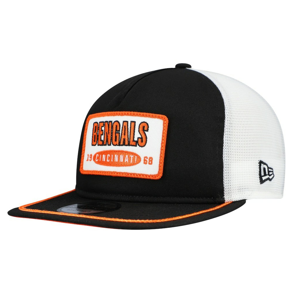 Cincinnati Bengals New Era Patch 19TWENTY Adjustable Hat - Black/White for sale