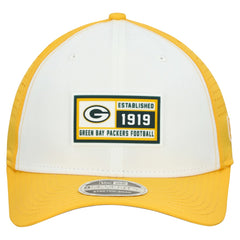 Green Bay Packers New Era Established Patch 9SEVENTY Adjustable Hat - White/Gold discount
