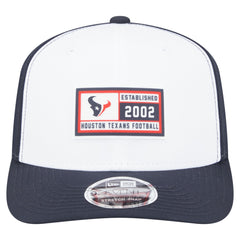 Houston Texans New Era Established Patch 9SEVENTY Adjustable Hat - White/Navy cheap