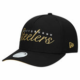 Pittsburgh Steelers New Era Women's Metallic 9FORTY M-Crown A-Frame Adjustable Hat - Black for sale