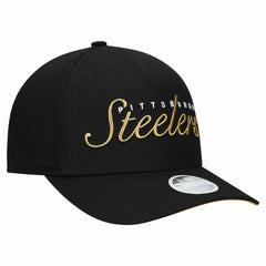 Pittsburgh Steelers New Era Women's Metallic 9FORTY M-Crown A-Frame Adjustable Hat - Black for sale
