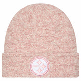 Pittsburgh Steelers New Era Women's Metallic Cuffed Knit Hat - Pink for sale