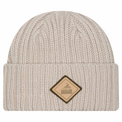 Cleveland Browns New Era Logo Applique Cuffed Knit Hat - Light Beige discount