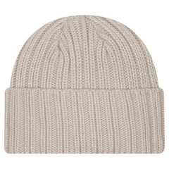 Green Bay Packers New Era Logo Applique Cuffed Knit Hat - Light Beige on sale