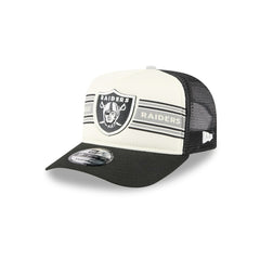 Las Vegas Raiders New Era Banner A-Frame 9FIFTY Trucker Snapback Hat - Cream/Black outlet